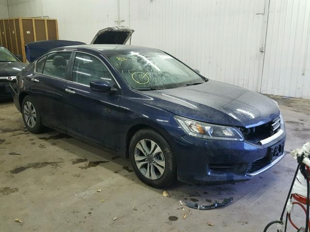 1HGCR2F32EA097219 - 2014 HONDA ACCORD LX BLUE photo 1