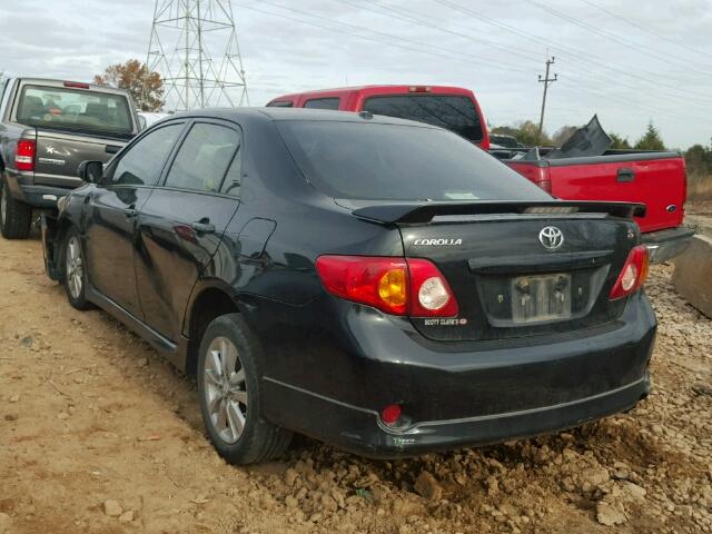 2T1BU4EE9AC525221 - 2010 TOYOTA COROLLA BA BLACK photo 3