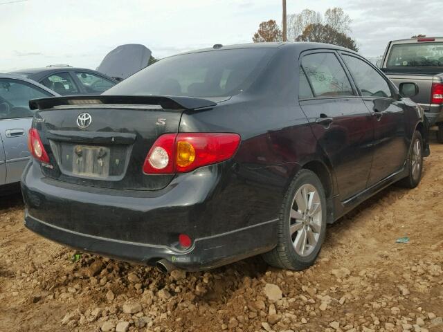 2T1BU4EE9AC525221 - 2010 TOYOTA COROLLA BA BLACK photo 4