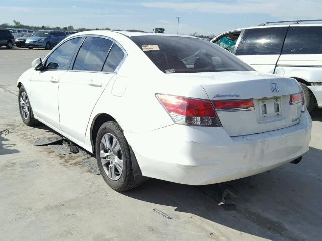 1HGCP2F6XCA133574 - 2012 HONDA ACCORD SE WHITE photo 3