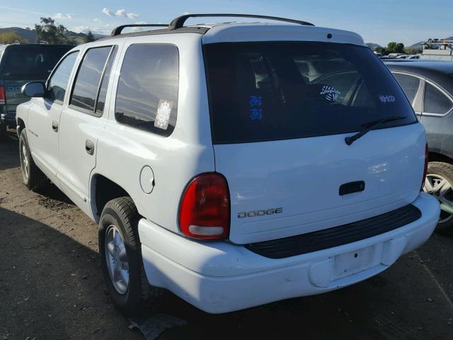 1B4HR28Y8YF232303 - 2000 DODGE DURANGO WHITE photo 3