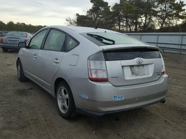 JTDKB22U957023449 - 2005 TOYOTA PRIUS SILVER photo 3