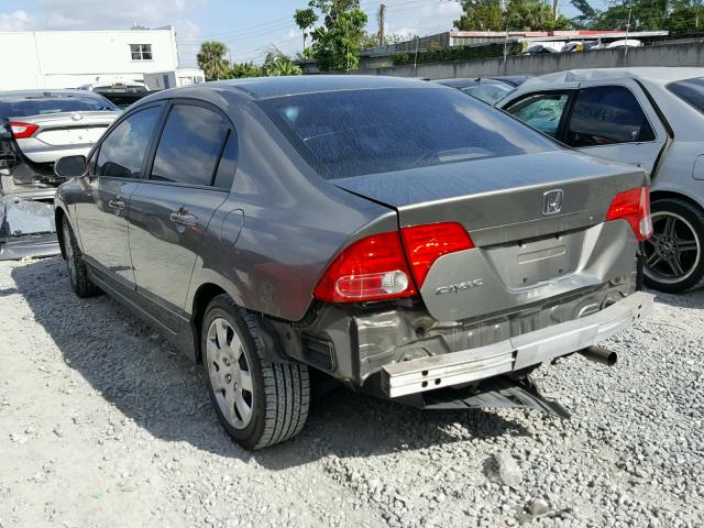 1HGFA15577L132541 - 2007 HONDA CIVIC LX GRAY photo 3