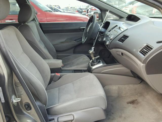 1HGFA15577L132541 - 2007 HONDA CIVIC LX GRAY photo 5