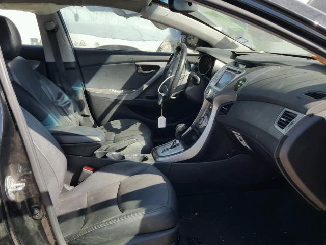 5NPDH4AE1CH103611 - 2012 HYUNDAI ELANTRA GL BLACK photo 5