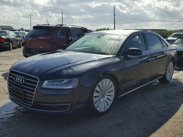 WAU3GAFD2FN007789 - 2015 AUDI A8 L QUATT GRAY photo 2