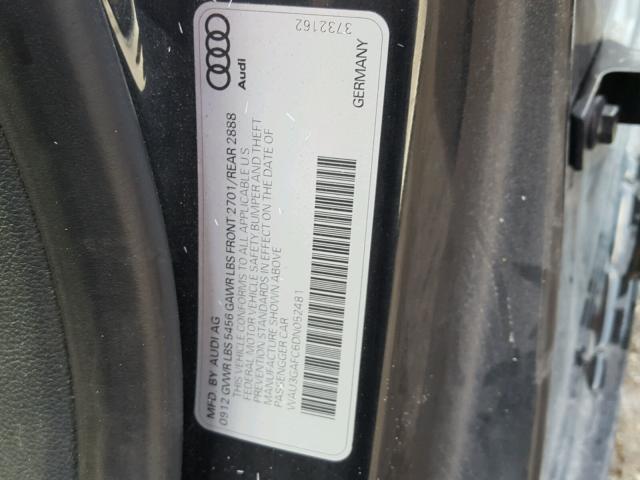 WAU3GAFC6DN052481 - 2013 AUDI A7 PRESTIG BLACK photo 10