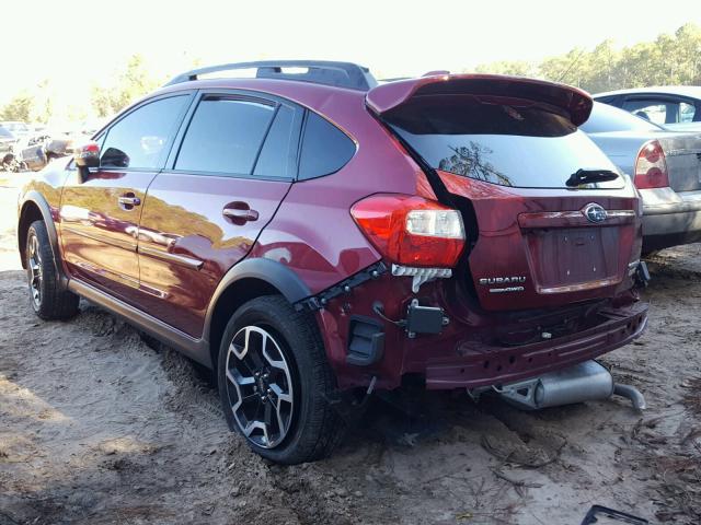 JF2GPANC6G8257504 - 2016 SUBARU CROSSTREK MAROON photo 3