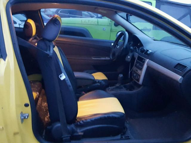 1G1AT18H397108282 - 2009 CHEVROLET COBALT LT YELLOW photo 5