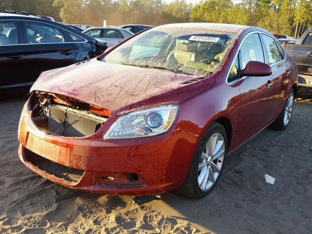 1G4PP5SK3C4161571 - 2012 BUICK VERANO RED photo 2