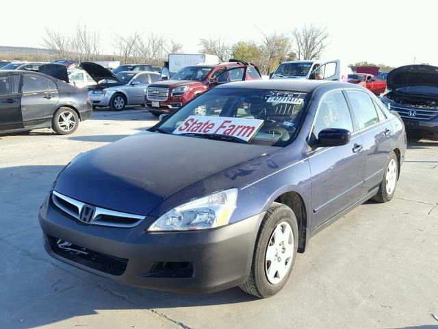 3HGCM564X7G706411 - 2007 HONDA ACCORD LX BLUE photo 2