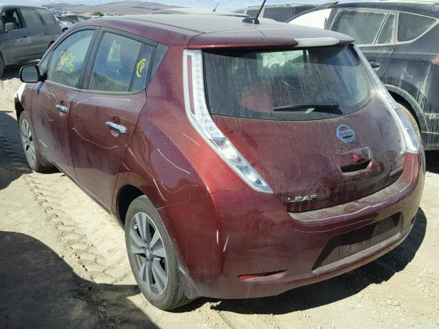 1N4BZ0CP8GC302707 - 2016 NISSAN LEAF SV RED photo 3