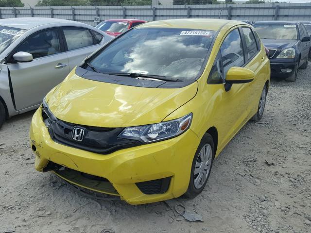 JHMGK5H51GX009781 - 2016 HONDA FIT LX YELLOW photo 2