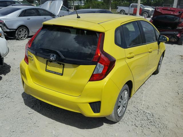 JHMGK5H51GX009781 - 2016 HONDA FIT LX YELLOW photo 4