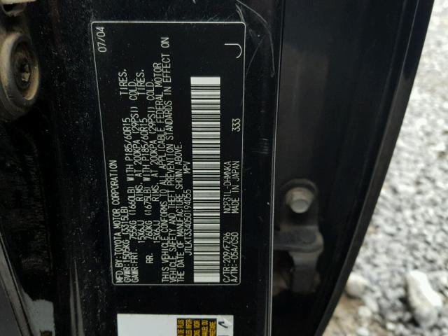 JTLKT334050194055 - 2005 TOYOTA SCION XB Қара фото 10