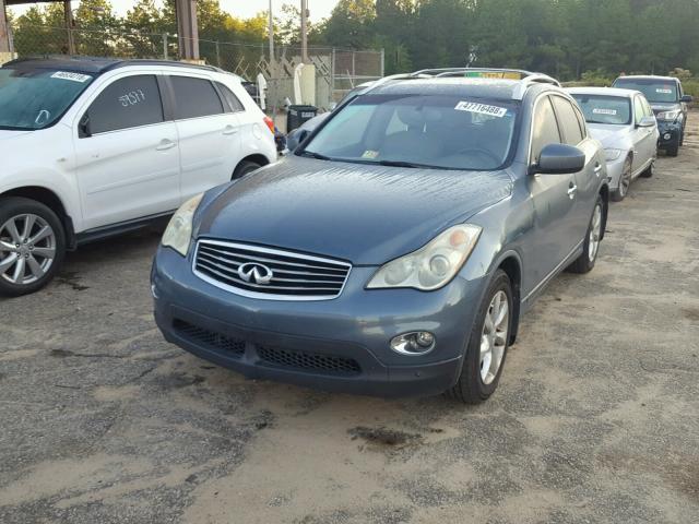 JNKAJ09F98M358886 - 2008 INFINITI EX35 BASE BLUE photo 2