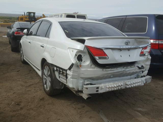 4T1BK3DB6BU429389 - 2011 TOYOTA AVALON BAS WHITE photo 3