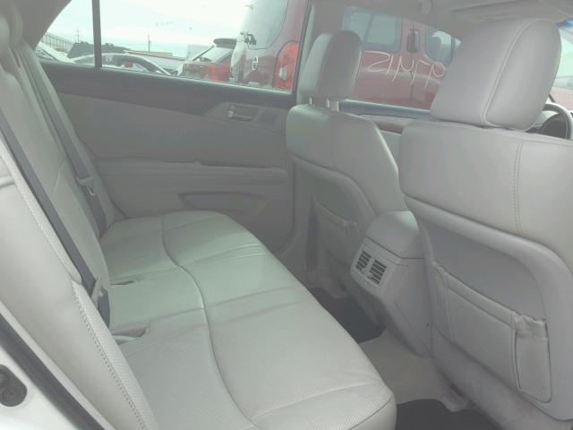 4T1BK3DB6BU429389 - 2011 TOYOTA AVALON BAS WHITE photo 6