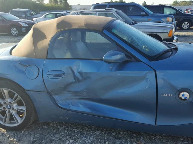 4USBT53493LU05217 - 2003 BMW Z4 3.0 BLUE photo 9