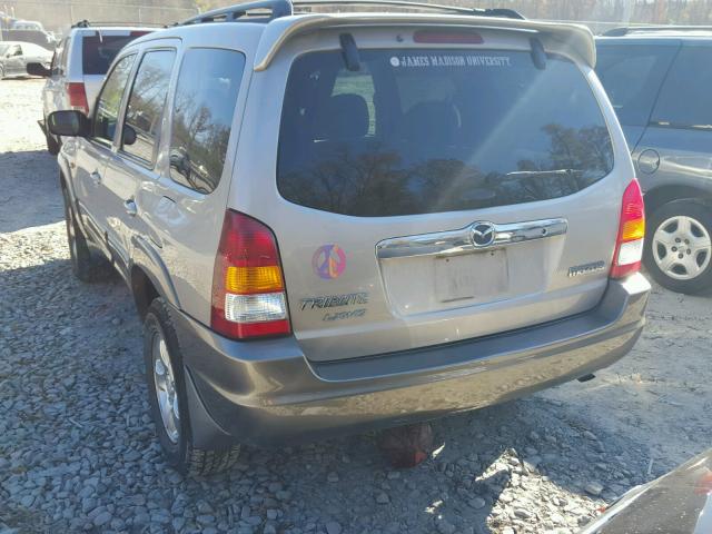 4F2YU09102KM19802 - 2002 MAZDA TRIBUTE LX BROWN photo 3