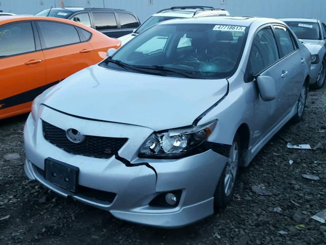 2T1BU4EE2AC459305 - 2010 TOYOTA COROLLA BA BLACK photo 2