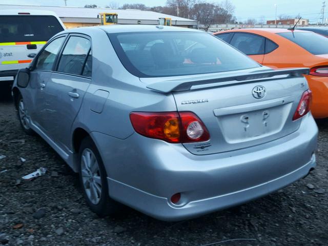 2T1BU4EE2AC459305 - 2010 TOYOTA COROLLA BA BLACK photo 3