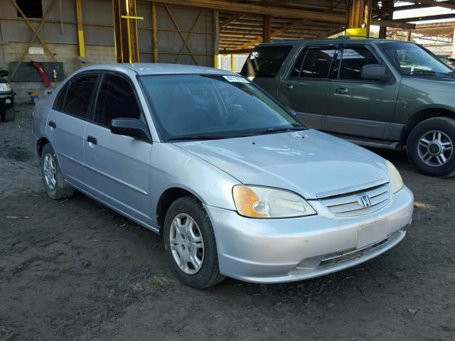 1HGES16581L038599 - 2001 HONDA CIVIC LX SILVER photo 1