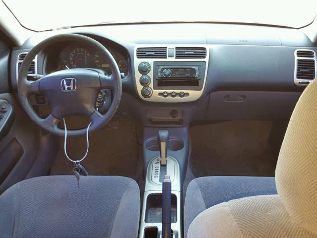 1HGES16581L038599 - 2001 HONDA CIVIC LX SILVER photo 9