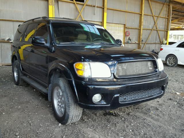 5TDZT34A72S133700 - 2002 TOYOTA SEQUOIA SR BLACK photo 1