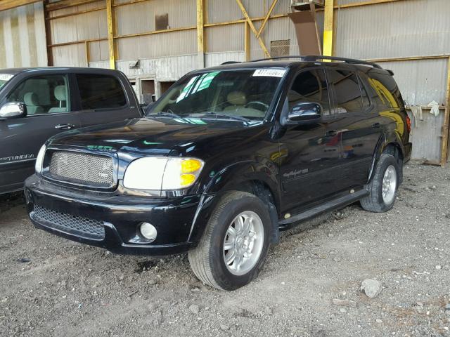 5TDZT34A72S133700 - 2002 TOYOTA SEQUOIA SR BLACK photo 2