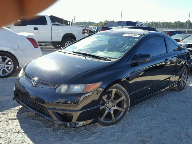 2HGFG21567H709633 - 2007 HONDA CIVIC SI BLACK photo 2