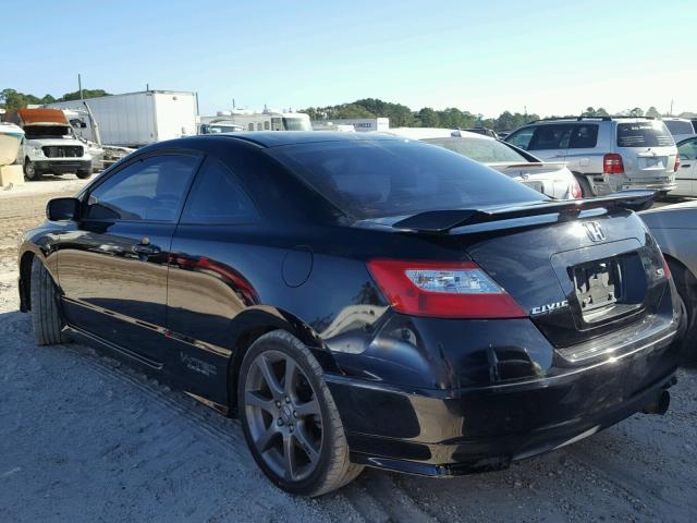 2HGFG21567H709633 - 2007 HONDA CIVIC SI BLACK photo 3