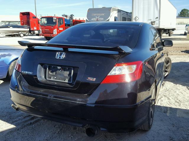 2HGFG21567H709633 - 2007 HONDA CIVIC SI BLACK photo 4