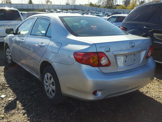 1NXBU4EE5AZ249036 - 2010 TOYOTA COROLLA BA SILVER photo 3