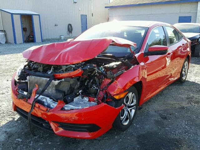 2HGFC2F56GH519335 - 2016 HONDA CIVIC LX RED photo 2