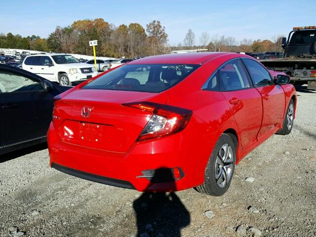 2HGFC2F56GH519335 - 2016 HONDA CIVIC LX RED photo 4