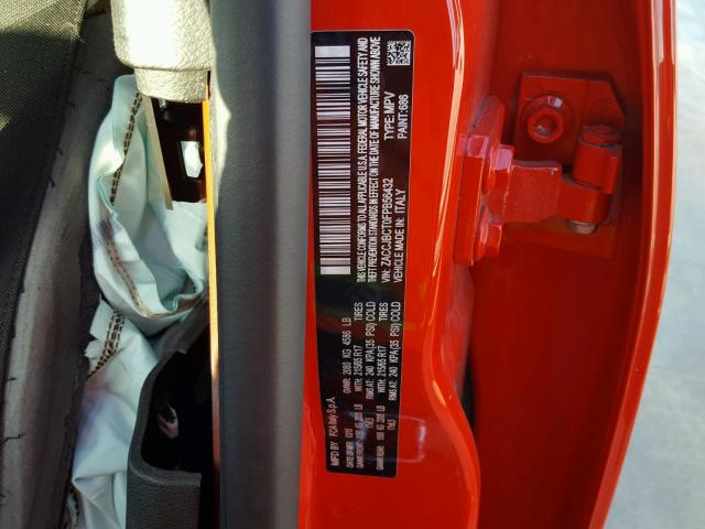 ZACCJBCT0FPB56432 - 2015 JEEP RENEGADE T RED photo 10