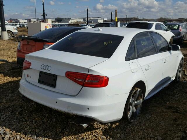 WAUFGCFL4EA098330 - 2014 AUDI S4 PREMIUM WHITE photo 4