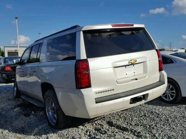 1GNSCJKC7FR283537 - 2015 CHEVROLET SUBURBAN C WHITE photo 3