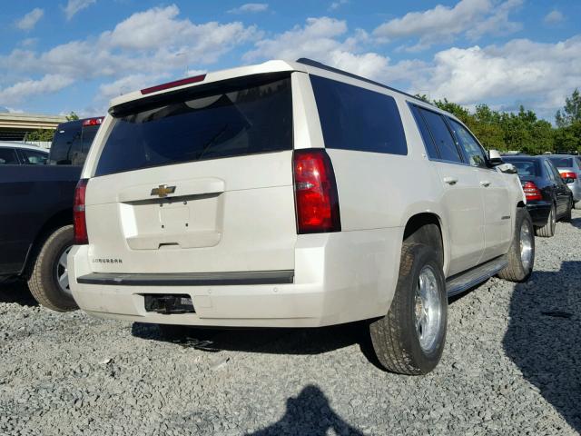 1GNSCJKC7FR283537 - 2015 CHEVROLET SUBURBAN C WHITE photo 4