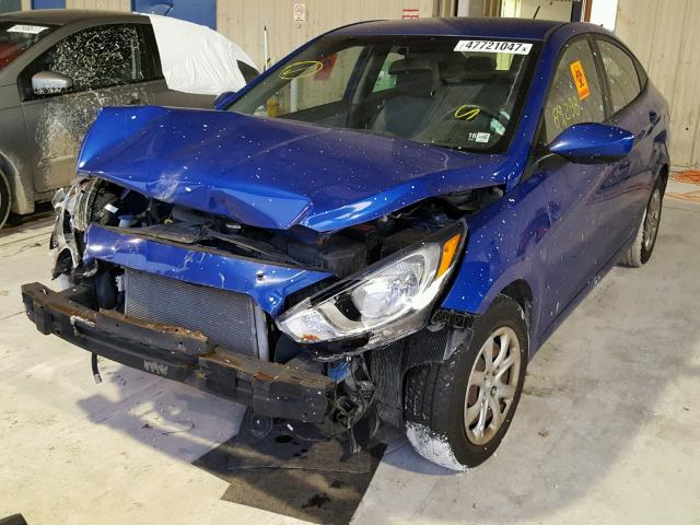 KMHCT4AE2DU506381 - 2013 HYUNDAI ACCENT GLS BLUE photo 2