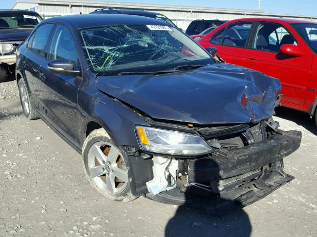 3VWLL7AJ4CM379426 - 2012 VOLKSWAGEN JETTA TDI GRAY photo 1