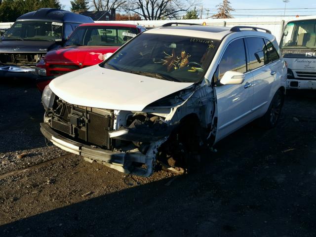 2HNYD2H76AH505908 - 2010 ACURA MDX ADVANC WHITE photo 2