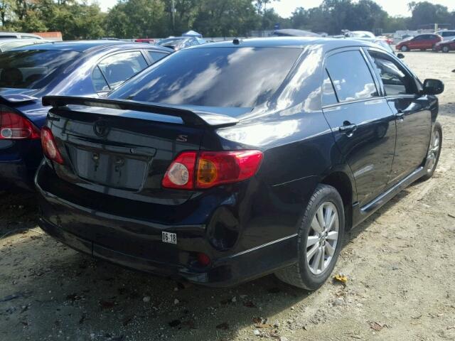 1NXBU4EE8AZ332301 - 2010 TOYOTA COROLLA BA BLACK photo 4