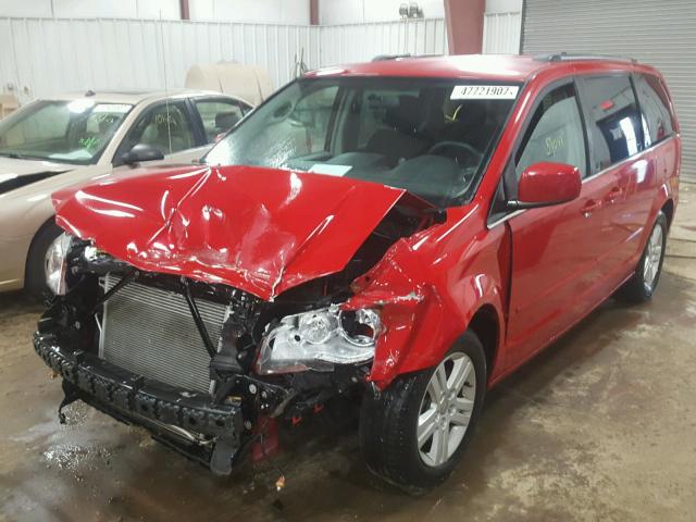 2C4RDGDG1CR228773 - 2012 DODGE GRAND CARA RED photo 2