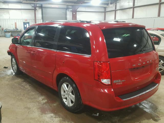 2C4RDGDG1CR228773 - 2012 DODGE GRAND CARA RED photo 3