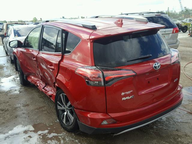 JTMWFREV7HJ145575 - 2017 TOYOTA RAV4 XLE RED photo 3