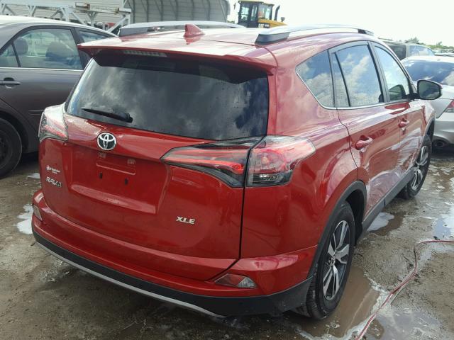 JTMWFREV7HJ145575 - 2017 TOYOTA RAV4 XLE RED photo 4