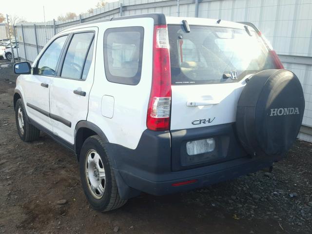 JHLRD78505C053472 - 2005 HONDA CR-V LX WHITE photo 3