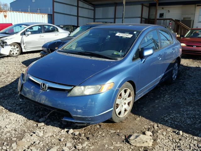 1HGFA16506L052155 - 2006 HONDA CIVIC LX BLUE photo 2